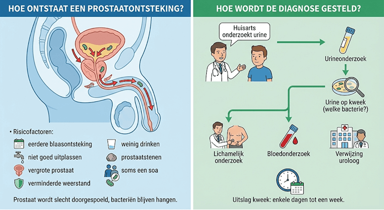 Hoe ontstaat een prostaatinfectie?
