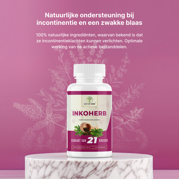 Inkoherb: natuurlijke ondersteuning bij incontinentie en een zwakke blaas